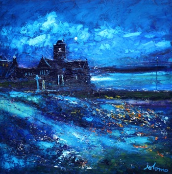 Night Falls on the Abbey Isle of Iona 24x24